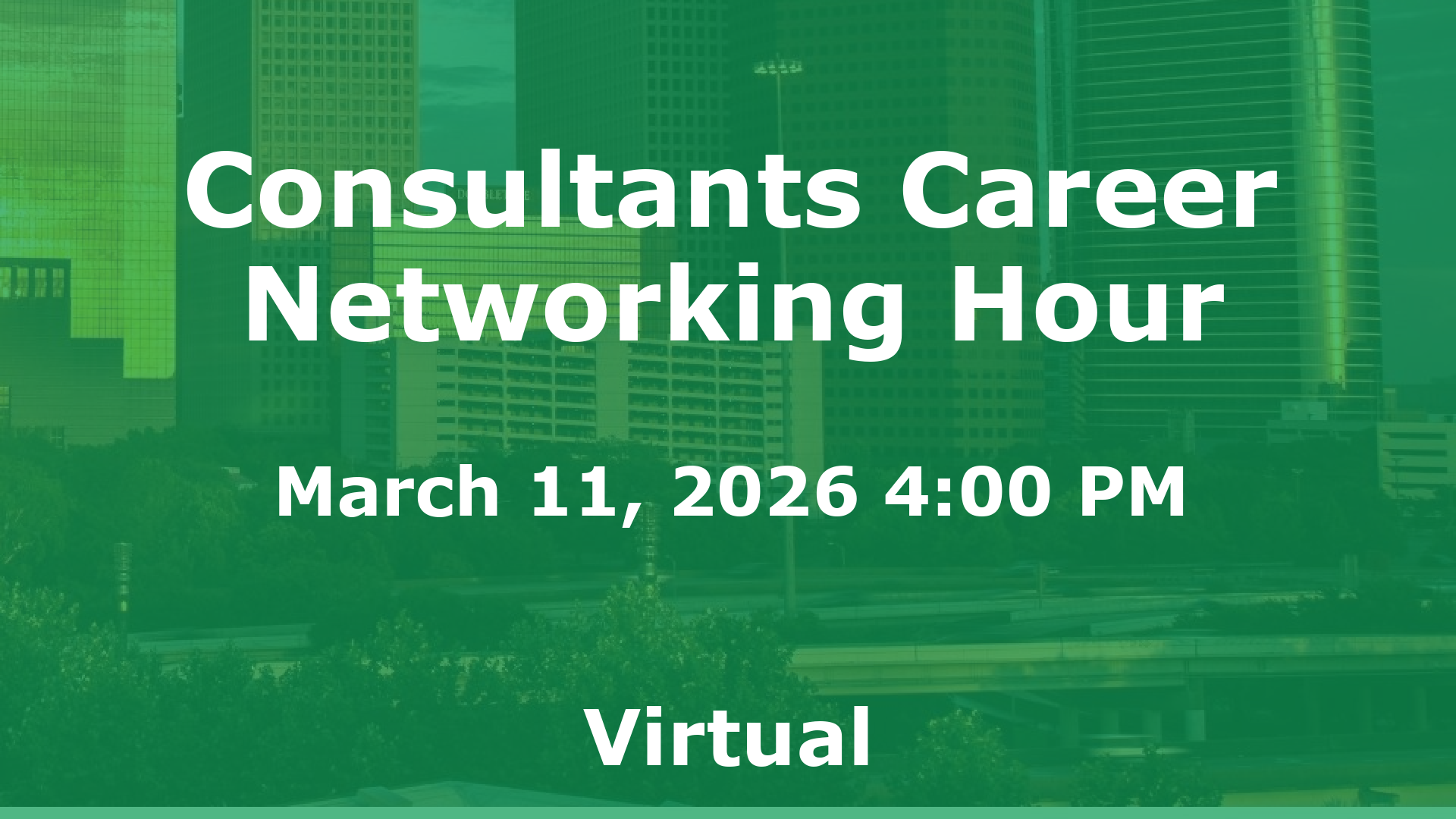 Consultants Career Networking Hour event image